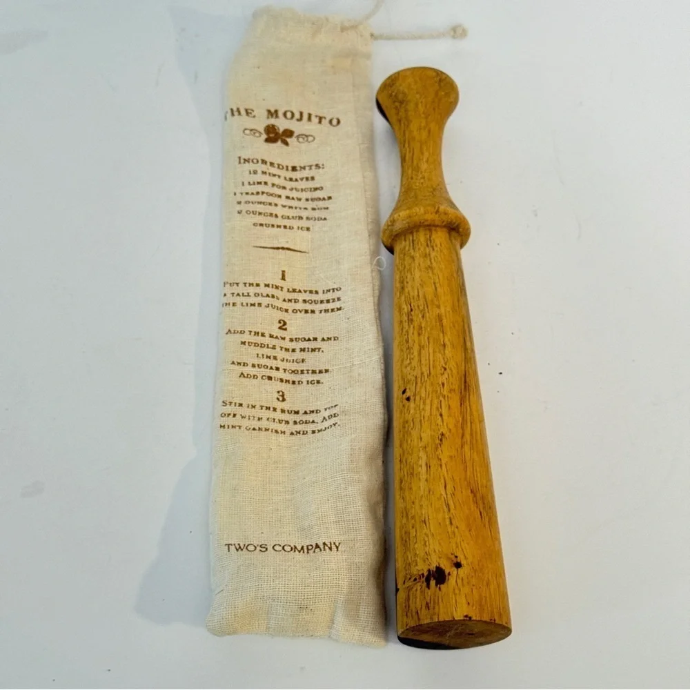 Two's Company Wooden Muddle with Mojito Recipe